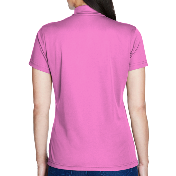 Team 365 Women's Command Snag Protection Polo, Sport Charity Pink, Back view
