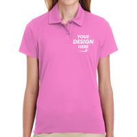 Team 365 Women's Command Snag Protection Polo, Sport Charity Pink, Front view, Mockup