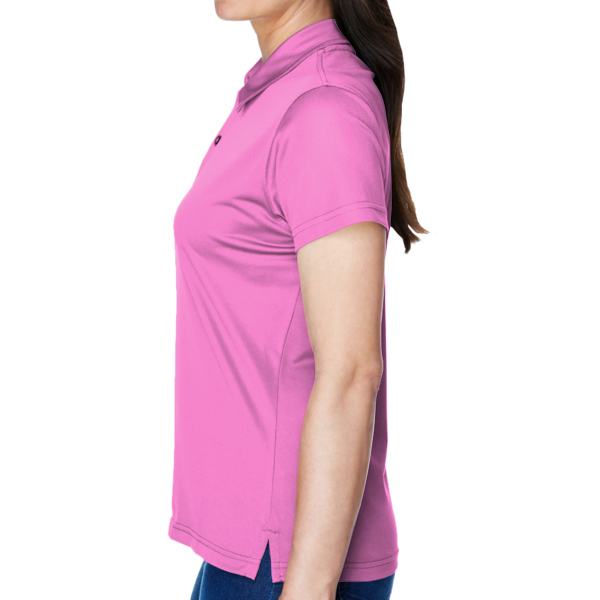 Team 365 Women's Command Snag Protection Polo, Sport Charity Pink, Left Sleeve view