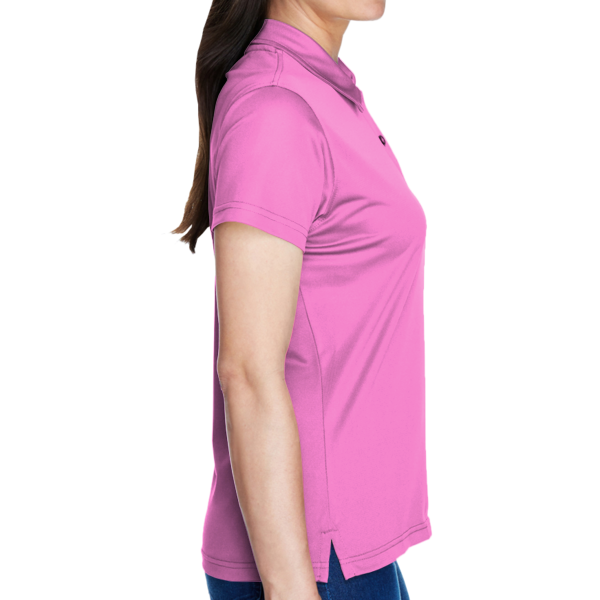 Team 365 Women's Command Snag Protection Polo, Sport Charity Pink, Right Sleeve view