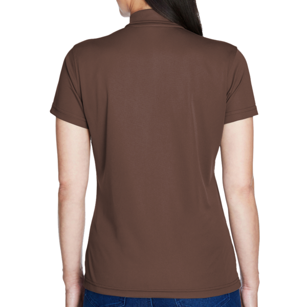 Team 365 Women's Command Snag Protection Polo, Sport Dark Brown, Back view