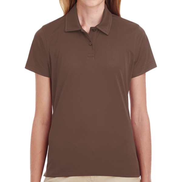 Team 365 Women's Command Snag Protection Polo, Sport Dark Brown, Front view