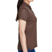 Team 365 Women's Command Snag Protection Polo, Sport Dark Brown, Right Sleeve view