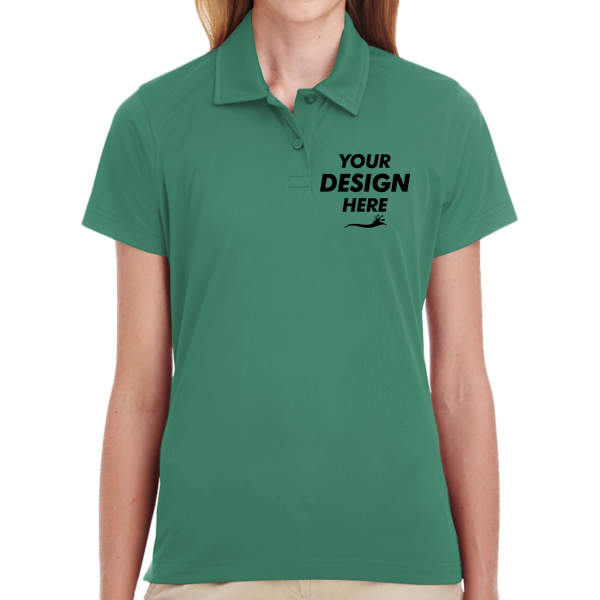 Team 365 Women's Command Snag Protection Polo, Sport Dark Green, Front view, Mockup