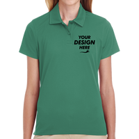 Team 365 Women's Command Snag Protection Polo, Sport Dark Green, Front view, Mockup