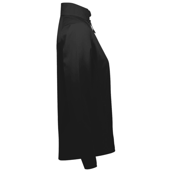 Team 365 Women's Leader Soft Shell Jacket, Black, Right Sleeve view