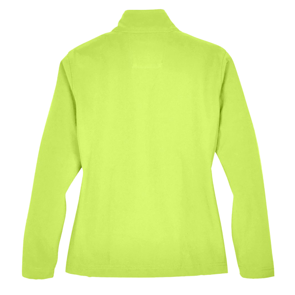 Team 365 Women's Leader Soft Shell Jacket, Safety Yellow, Back view