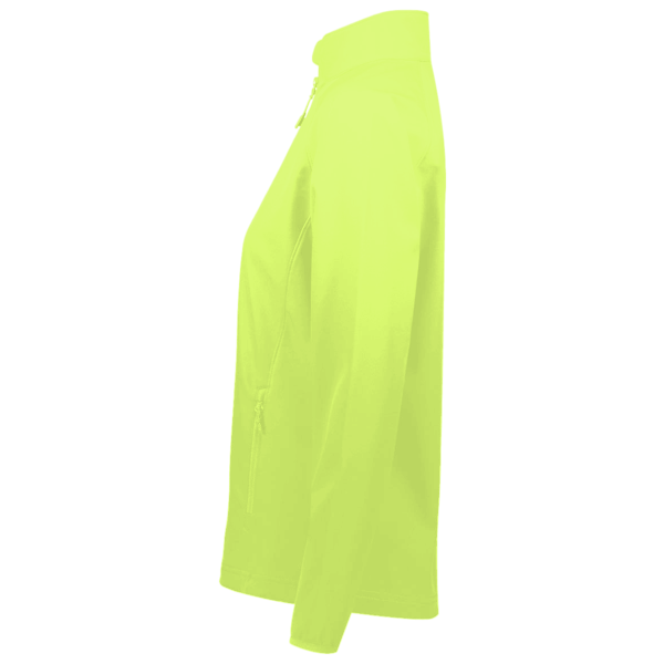 Team 365 Women's Leader Soft Shell Jacket, Safety Yellow, Left Sleeve view