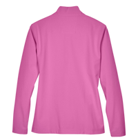 Team 365 Women's Leader Soft Shell Jacket, Sport Charity Pink, Back view