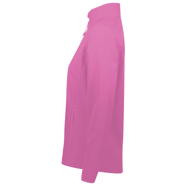 Team 365 Women's Leader Soft Shell Jacket, Sport Charity Pink, Left Sleeve view