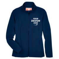 Team 365 Women's Leader Soft Shell Jacket, Sport Dark Navy, Front view, Mockup