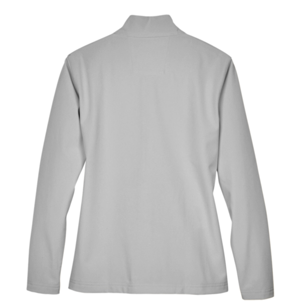 Team 365 Women's Leader Soft Shell Jacket, Sport Silver, Back view
