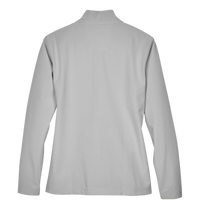 Team 365 Women's Leader Soft Shell Jacket, Sport Silver, Back view