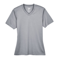 Team 365 Women's Sonic Heather Performance T-Shirt, Athletic Heather, Front view