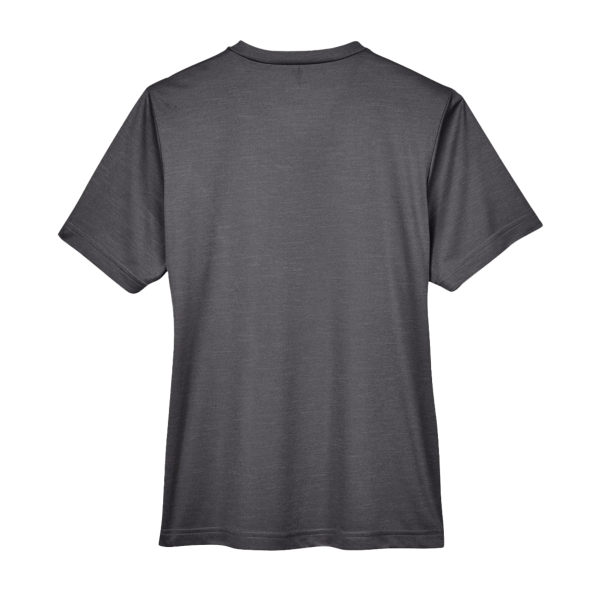Team 365 Women's Sonic Heather Performance T-Shirt, Dark Grey Heather, Back view