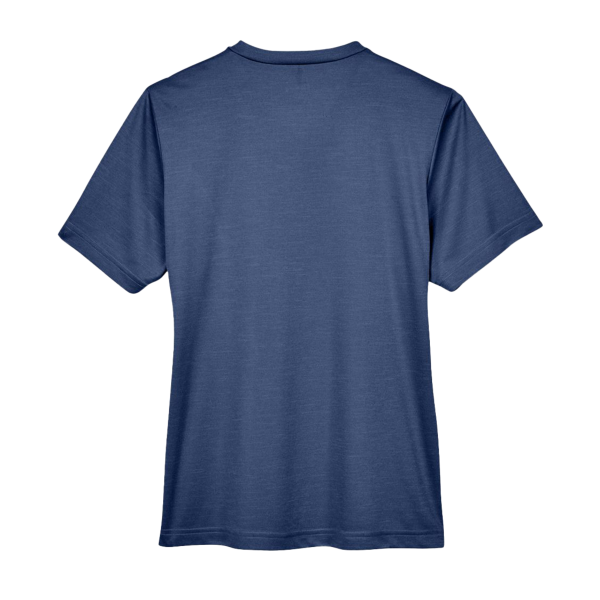 Team 365 Women's Sonic Heather Performance T-Shirt, Sport Dark Navy Heather, Back view