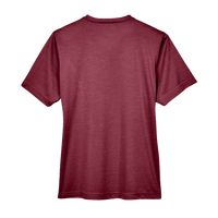 Team 365 Women's Sonic Heather Performance T-Shirt, Sport Maroon Heather, Back view
