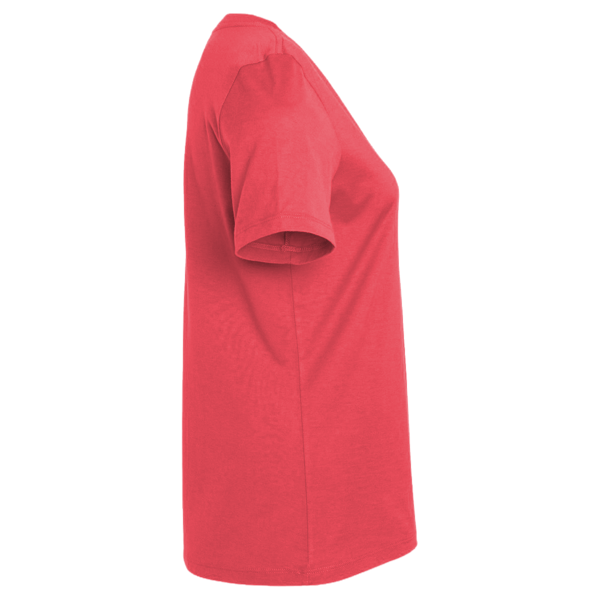 Team 365 Women's Sonic Heather Performance T-Shirt, Sport Red Heather, Right Sleeve view
