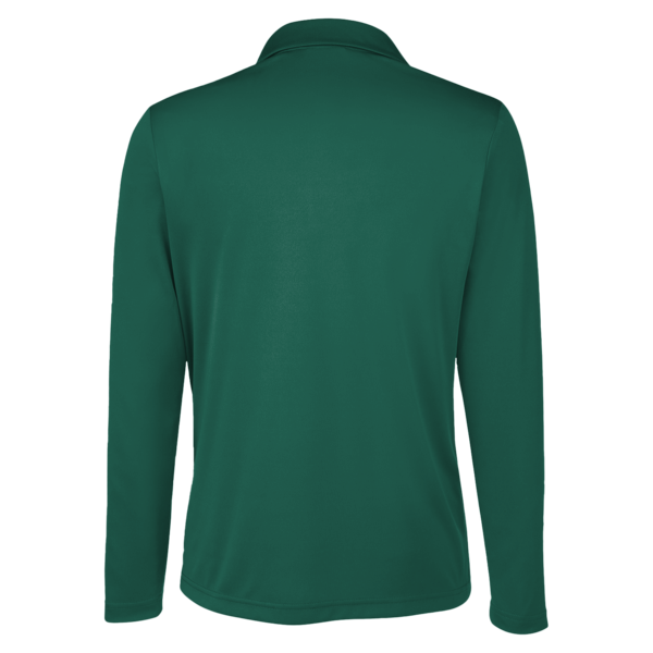 Team 365 Women's Zone Performance Long Sleeve Polo, Sport Forest, Back view