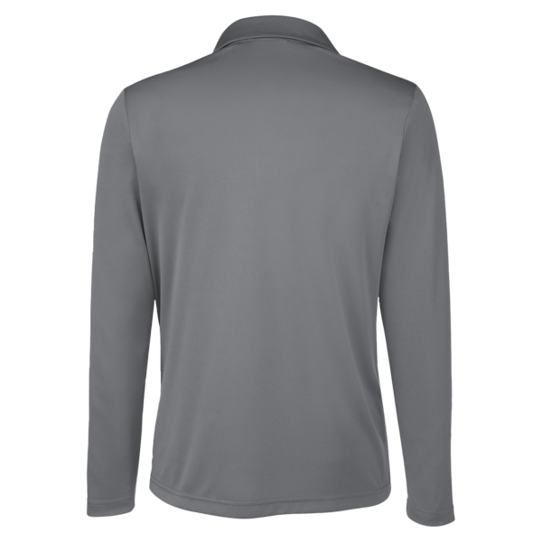 Team 365 Women's Zone Performance Long Sleeve Polo, Sport Graphite, Back view