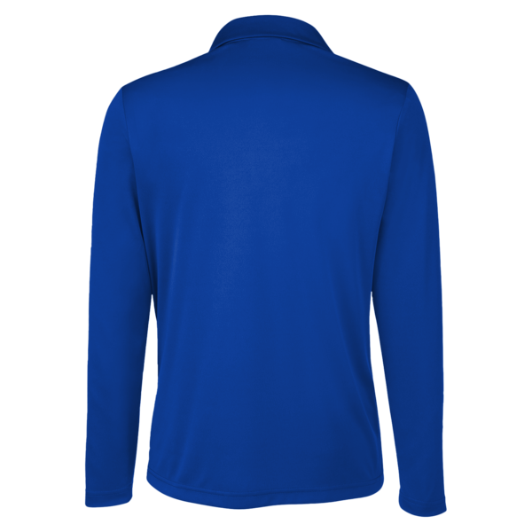 Team 365 Women's Zone Performance Long Sleeve Polo, Sport Royal, Back view
