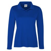 Team 365 Women's Zone Performance Long Sleeve Polo, Sport Royal, Front view