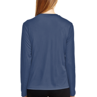 Team 365 Women's Zone Performance Long Sleeve T-Shirt, Sport Dark Navy, Back view