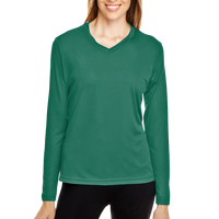 Team 365 Women's Zone Performance Long Sleeve T-Shirt, Sport Forest, Front view