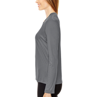 Team 365 Women's Zone Performance Long Sleeve T-Shirt, Sport Graphite, Left Sleeve view