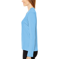 Team 365 Women's Zone Performance Long Sleeve T-Shirt, Sport Light Blue, Left Sleeve view