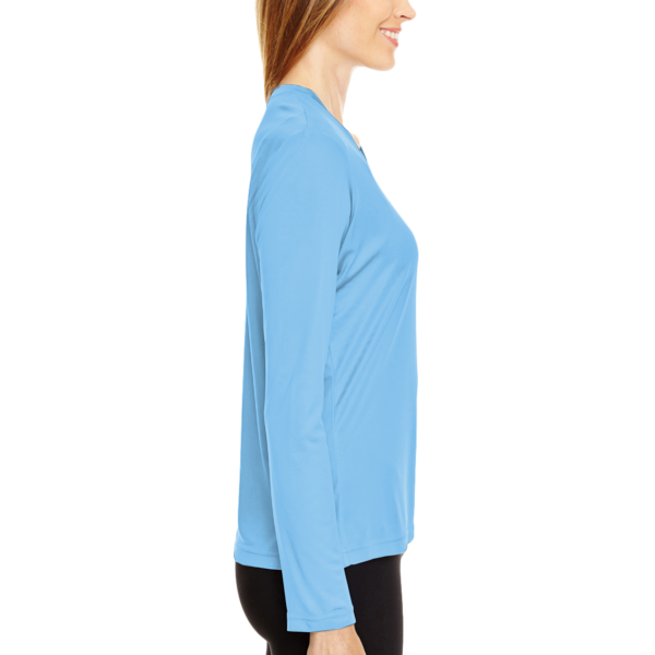 Team 365 Women's Zone Performance Long Sleeve T-Shirt, Sport Light Blue, Right Sleeve view