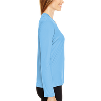 Team 365 Women's Zone Performance Long Sleeve T-Shirt, Sport Light Blue, Right Sleeve view