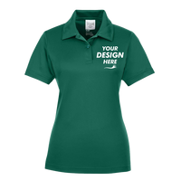 Team 365 Women's Zone Performance Polo, Sport Forest, Front view, Mockup