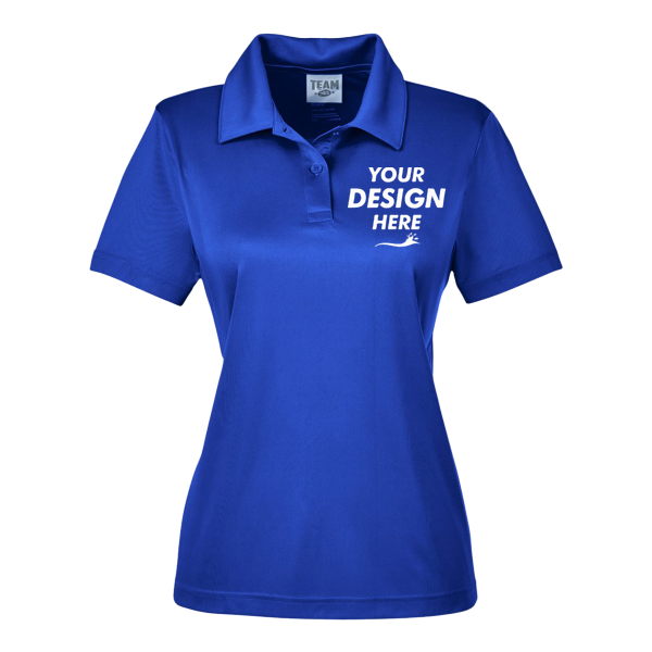 Team 365 Women's Zone Performance Polo, Sport Royal, Front view, Mockup