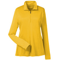 Team 365 Women's Zone Performance Quarter-Zip Pullover, Sport Athletic Gold, Front view