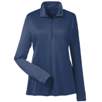 Team 365 Women's Zone Performance Quarter-Zip Pullover, Sport Dark Navy, Front view