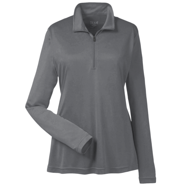 Team 365 Women's Zone Performance Quarter-Zip Pullover, Sport Graphite, Front view