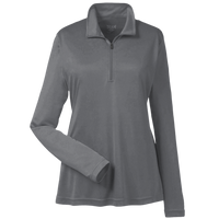 Team 365 Women's Zone Performance Quarter-Zip Pullover, Sport Graphite, Front view