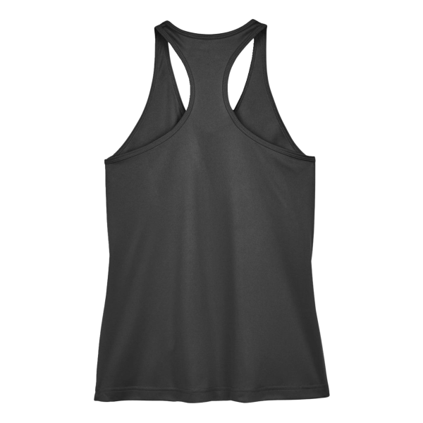 Team 365 Women's Zone Performance Racerback Tank, Black, Back view