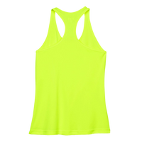 Team 365 Women's Zone Performance Racerback Tank, Safety Yellow, Back view