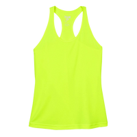 Team 365 Women's Zone Performance Racerback Tank, Safety Yellow, Front view