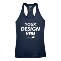 Team 365 Women's Zone Performance Racerback Tank, Sport Dark Navy, Front view, Mockup