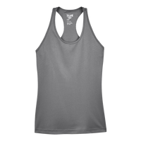 Team 365 Women's Zone Performance Racerback Tank, Sport Graphite, Front view