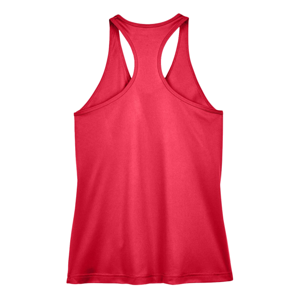 Team 365 Women's Zone Performance Racerback Tank, Sport Red, Back view