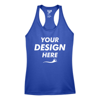 Team 365 Women's Zone Performance Racerback Tank, Sport Royal, Front view, Mockup