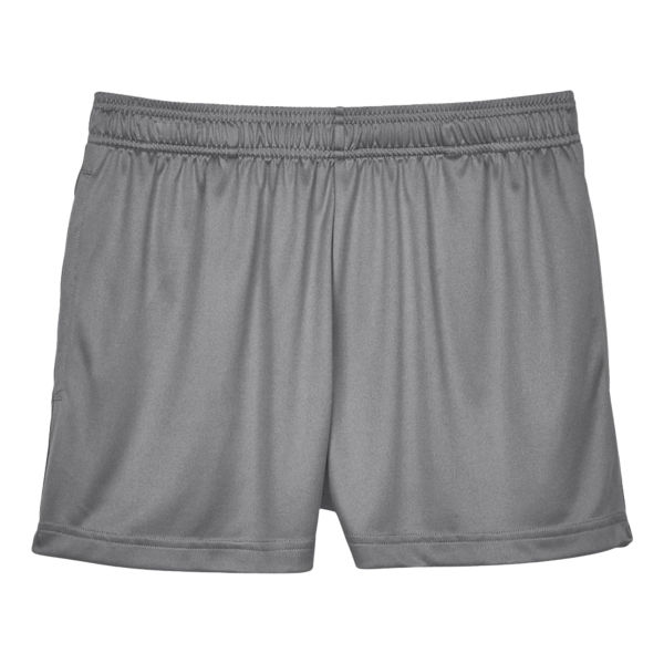 Team 365 Women's Zone Performance Shorts, Sport Graphite, Front view