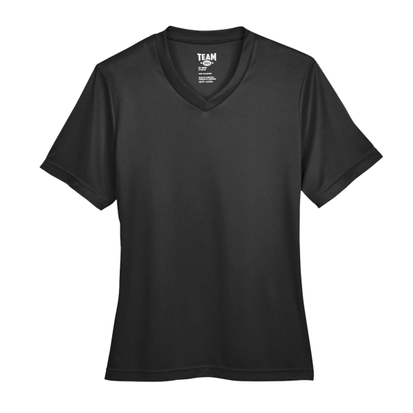 Team 365 Women's Zone Performance T-Shirt, Black, Front view