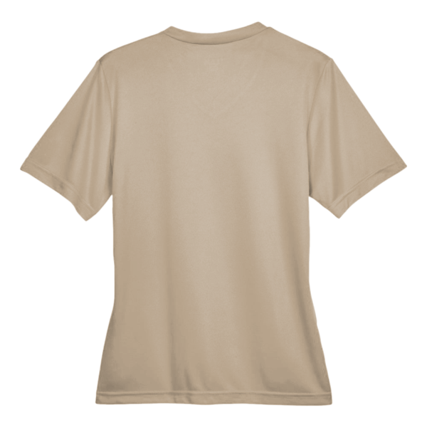 Team 365 Women's Zone Performance T-Shirt, Desert Khaki, Back view