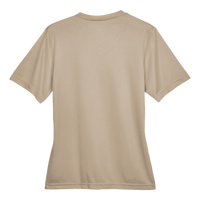 Team 365 Women's Zone Performance T-Shirt, Desert Khaki, Back view