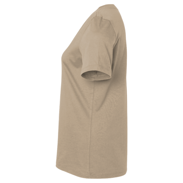 Team 365 Women's Zone Performance T-Shirt, Desert Khaki, Left Sleeve view